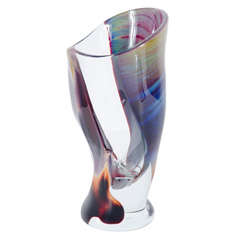 Tall Calcedonia Murano Glass Vase by Dino Rosin