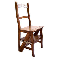Antique Walnut Ladder/ Chair