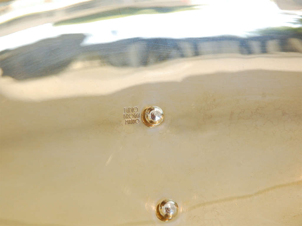 Mid-20th Century Lidded Silver Plate Platter by Edigio Broggi Milano