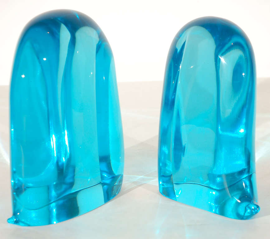 glass bookends vintage