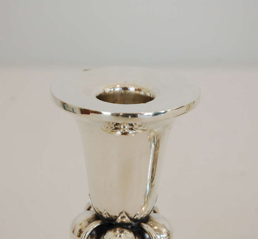 A Pair of Sterling Candlesticks by Alphonse La Paglia 2