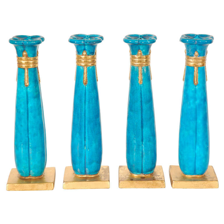 Set of Four Candlesticks by Durant Kilns