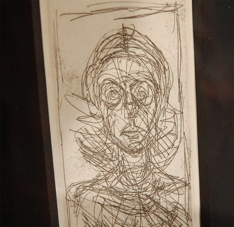 French Lithograph of a Woman by Alberto Giacometti