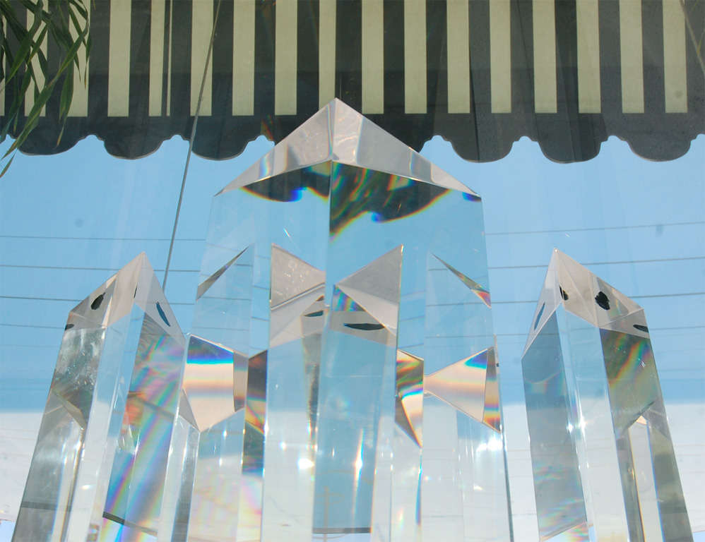 Lucite, Bronze, and Glass Table by Jeffrey Bigelow 5