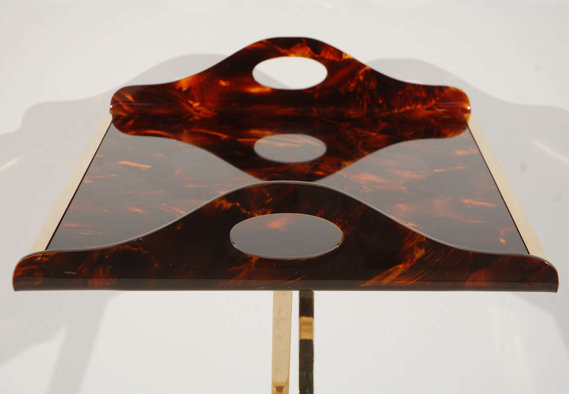 Acrylic Adjustable Height Butler's Tray and Stand by Gabriella Crespi