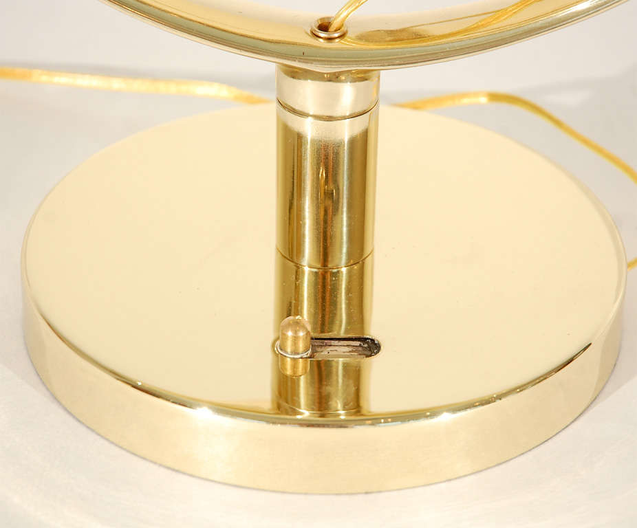 Illuminated Brass Vanity Mirror at 1stDibs