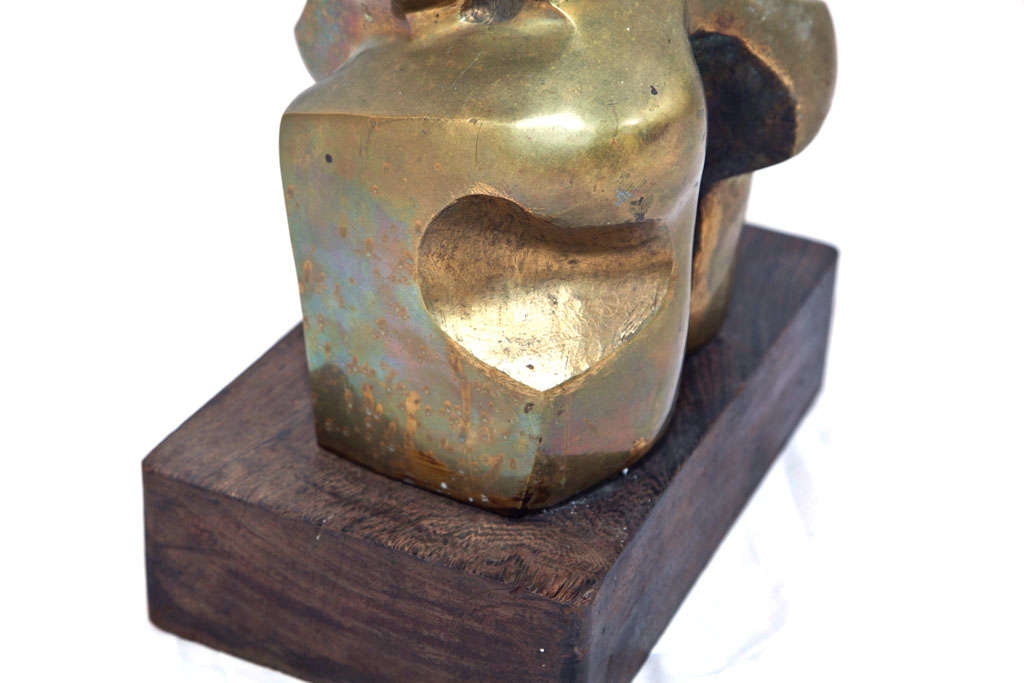 Large Bronze Cubist Male Torso Sculture in the Style of Miguel Berrocal For Sale 1