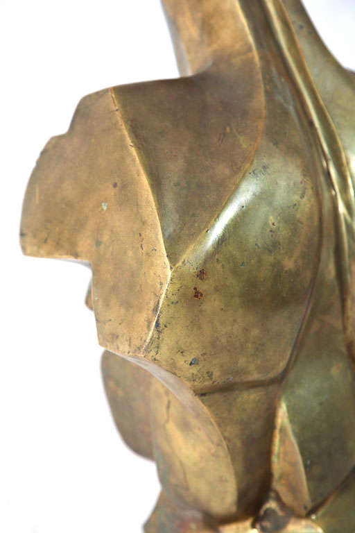 Large Bronze Cubist Male Torso Sculture in the Style of Miguel Berrocal For Sale 2