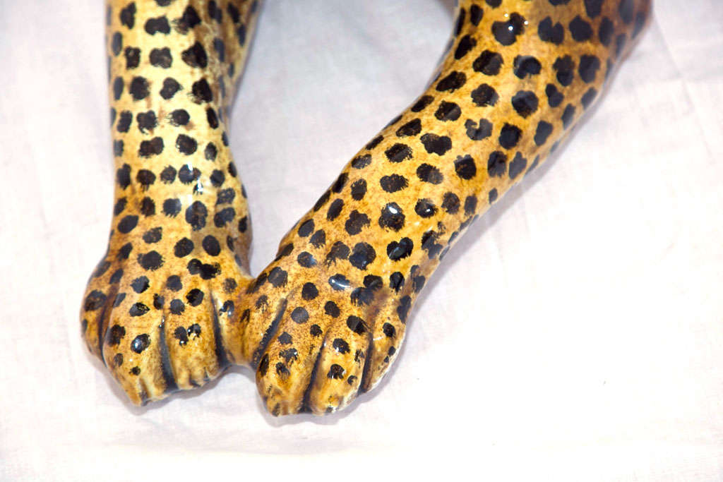 Italian Large Art Deco Leopard For Sale