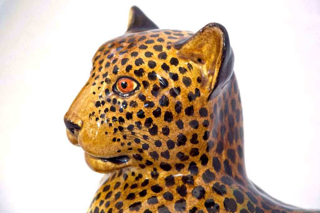 Mid-20th Century Large Art Deco Leopard For Sale