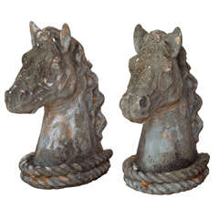 Large Horse Garden Ornaments Circa 1920