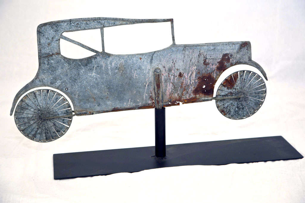 1920's Touring Car Weather Vane with Articulated Wheels