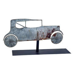 Used 1920's Touring Car Weather Vane with Articulated Wheels