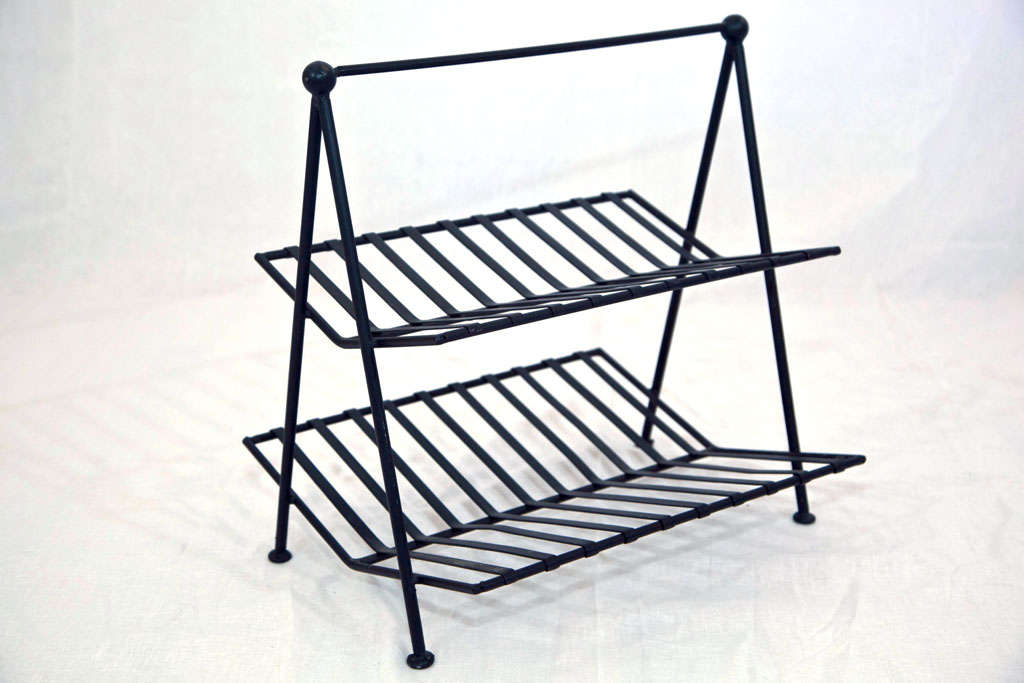 Cast Iron Atomic Magazine Rack