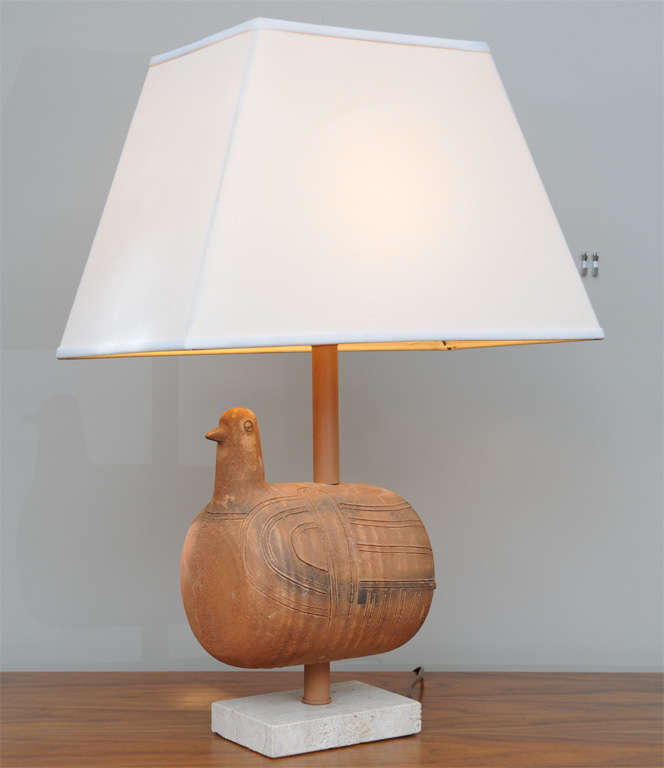 Mid-Century Modern Exceptional Aldo Londi Bird Lamp Bitossi for Raymor