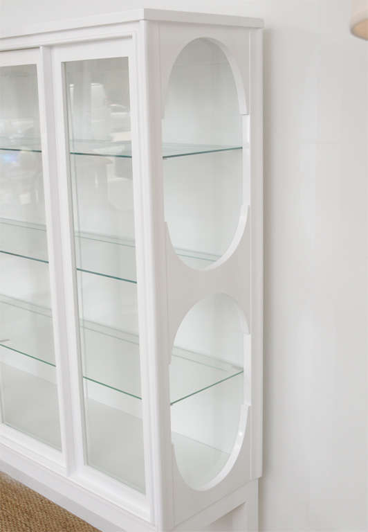 Glass and Lacquered Display Case/ China at 1stdibs