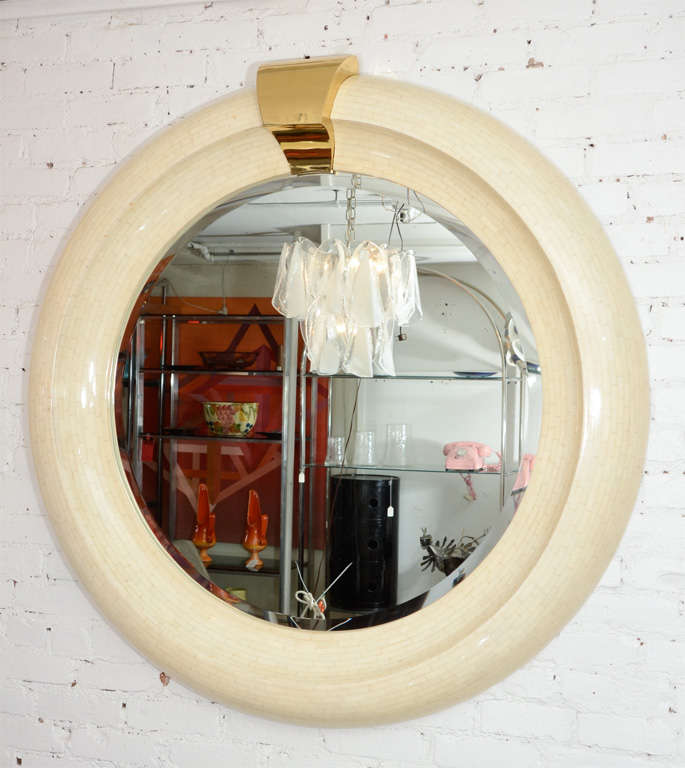 Maitland Smith Tesselated Bone Mirror