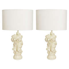 Glamorous Pair of Chapman Lamps from the Eden Roc Hotel