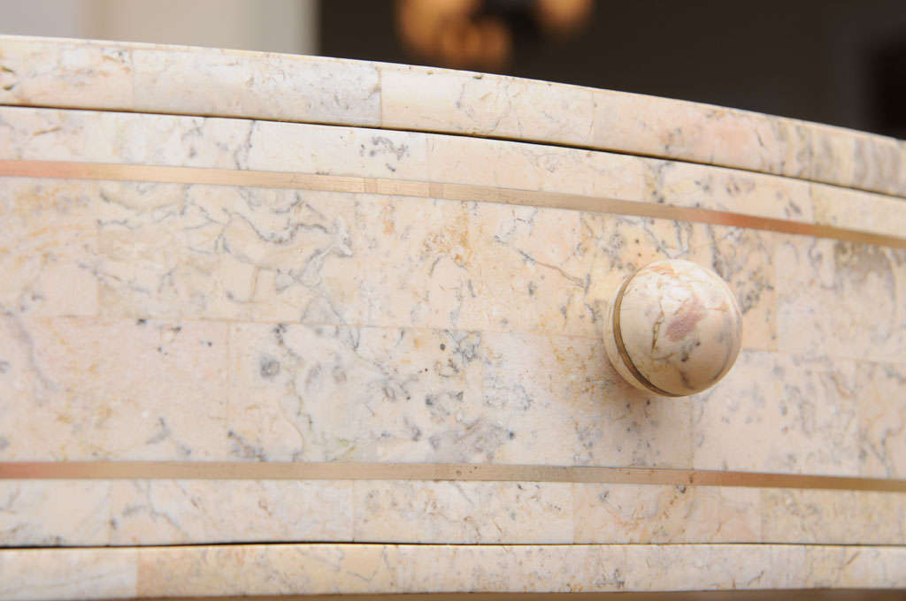 Maitland Smith Tessilated Stone Center/Game Round Table 2