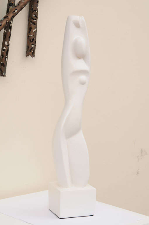 Modernist White Plaster of Paris Sensual Period Sculpture/SALE
