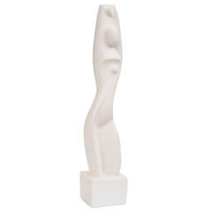 Modernist White Plaster of Paris Sensual Period Sculpture/SALE