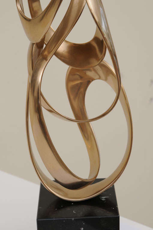 Wonderful Abstract Signed Bronze Sculpture 1