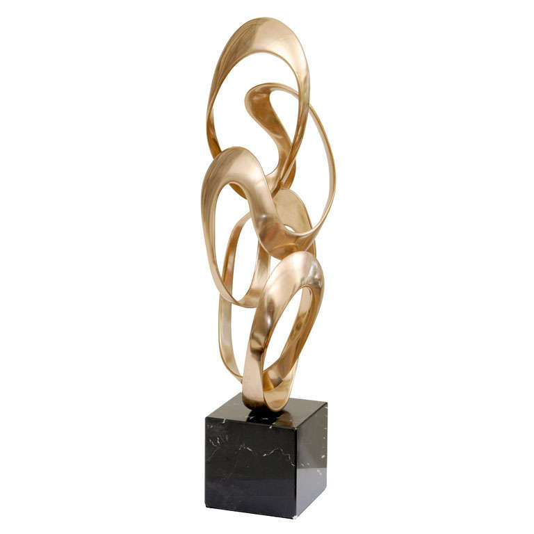 Wonderful Abstract Signed Bronze Sculpture