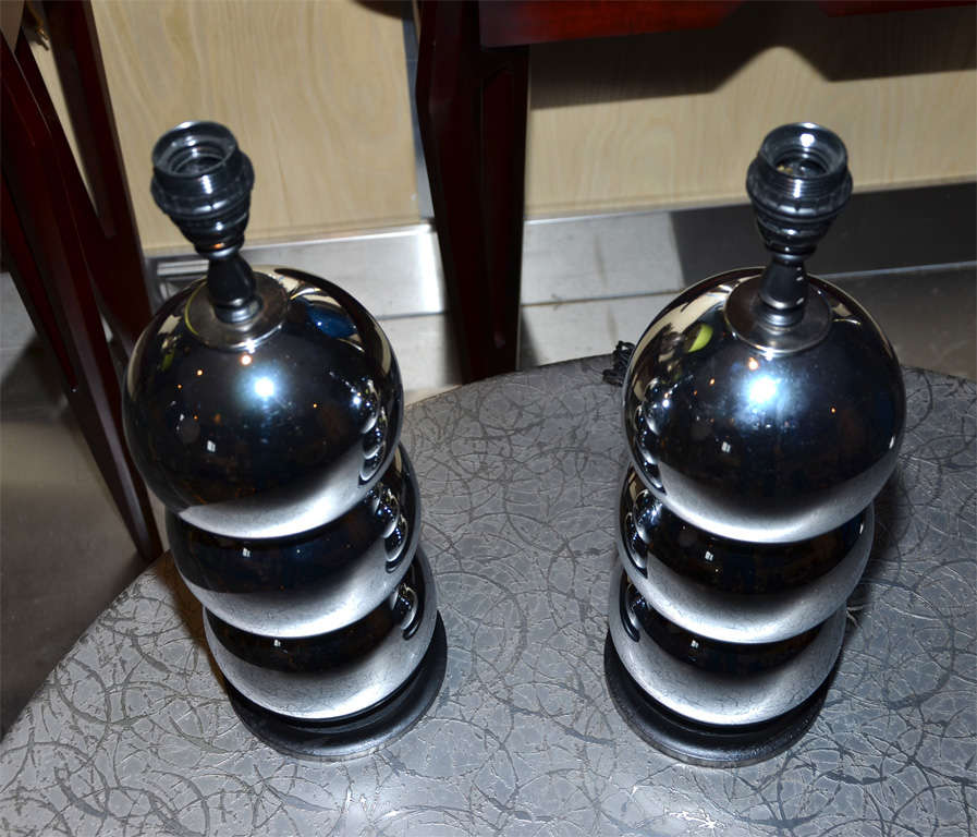 Late 20th Century Pair of Space Age Table Lamps