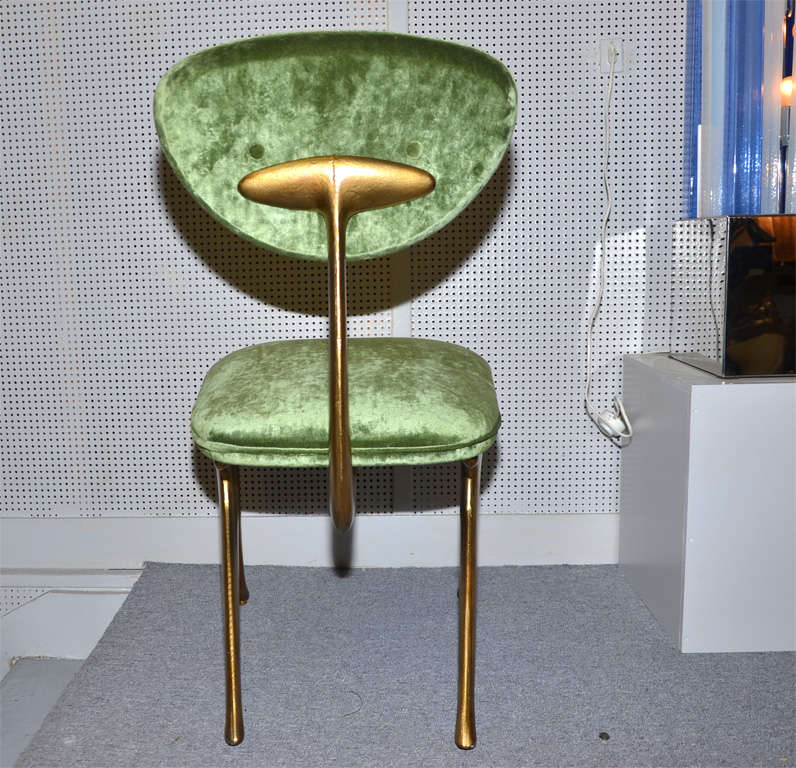 Velvet Rare and Incredible Pair of Armchairs Designed by Jordan Mozer For Sale