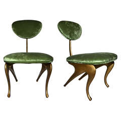 Rare and Incredible Pair of Armchairs Designed by Jordan Mozer 5