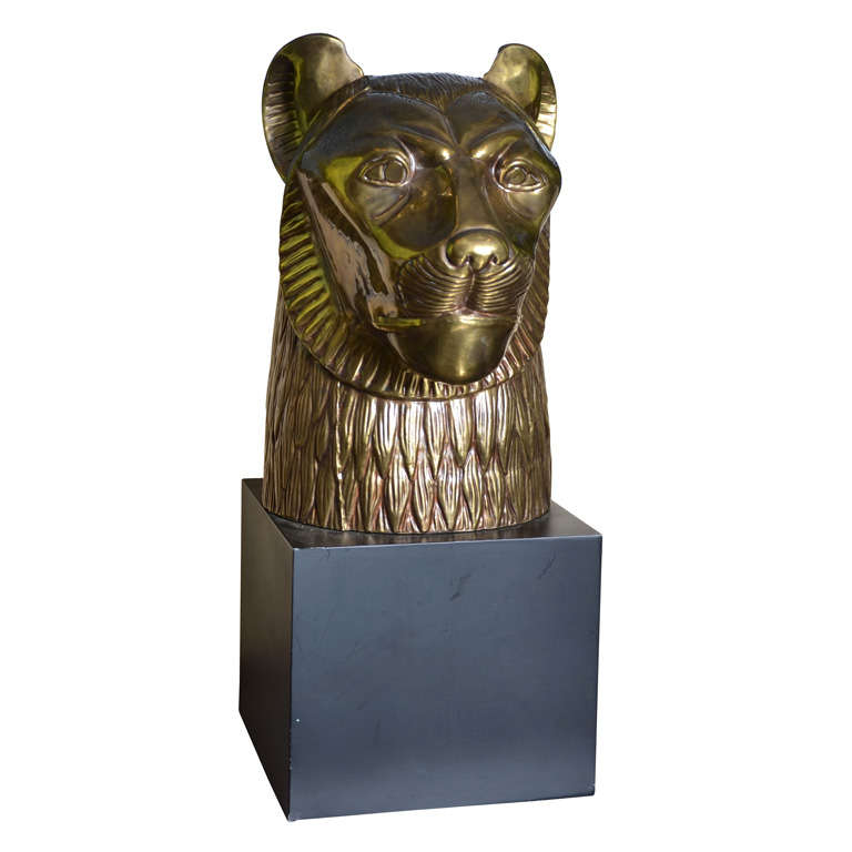 Great Neo Egyptian Cat Head at 1stDibs