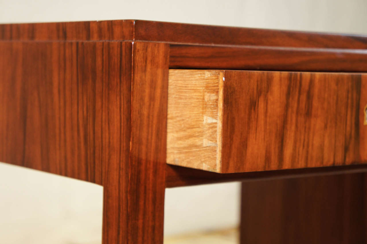 Mid-20th Century Danish Rosewood Single Pedestal Desk Attributed to Fritz Henningsen