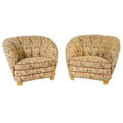 Pair of Curved Armchairs