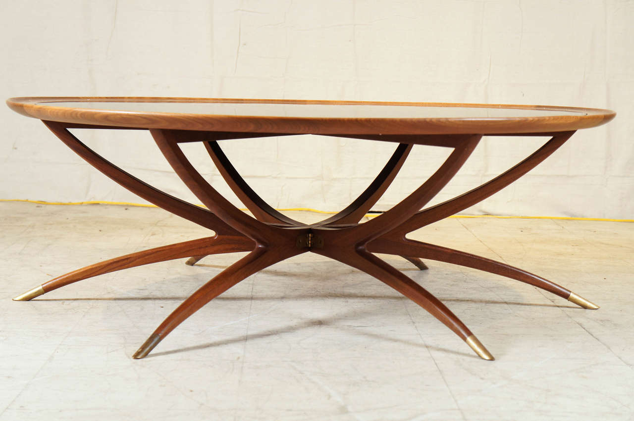 Danish Modern Spider Leg Coffee Table In Good Condition In Hudson, NY