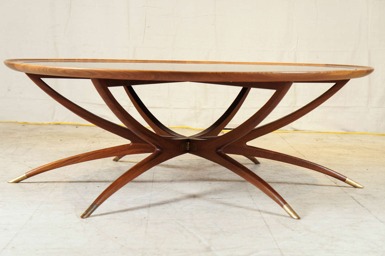 Danish Modern Spider Leg Coffee Table at 1stDibs