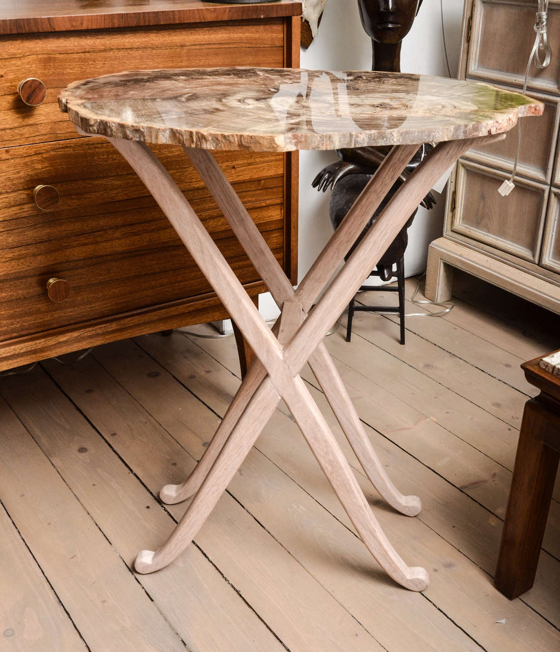 American Petrified Wood Top Table
