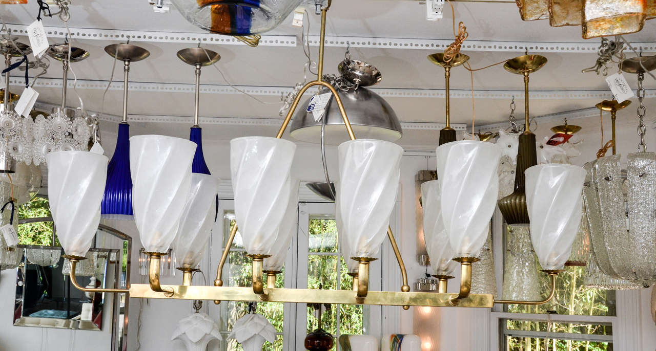 10-Arm Brass Chandelier