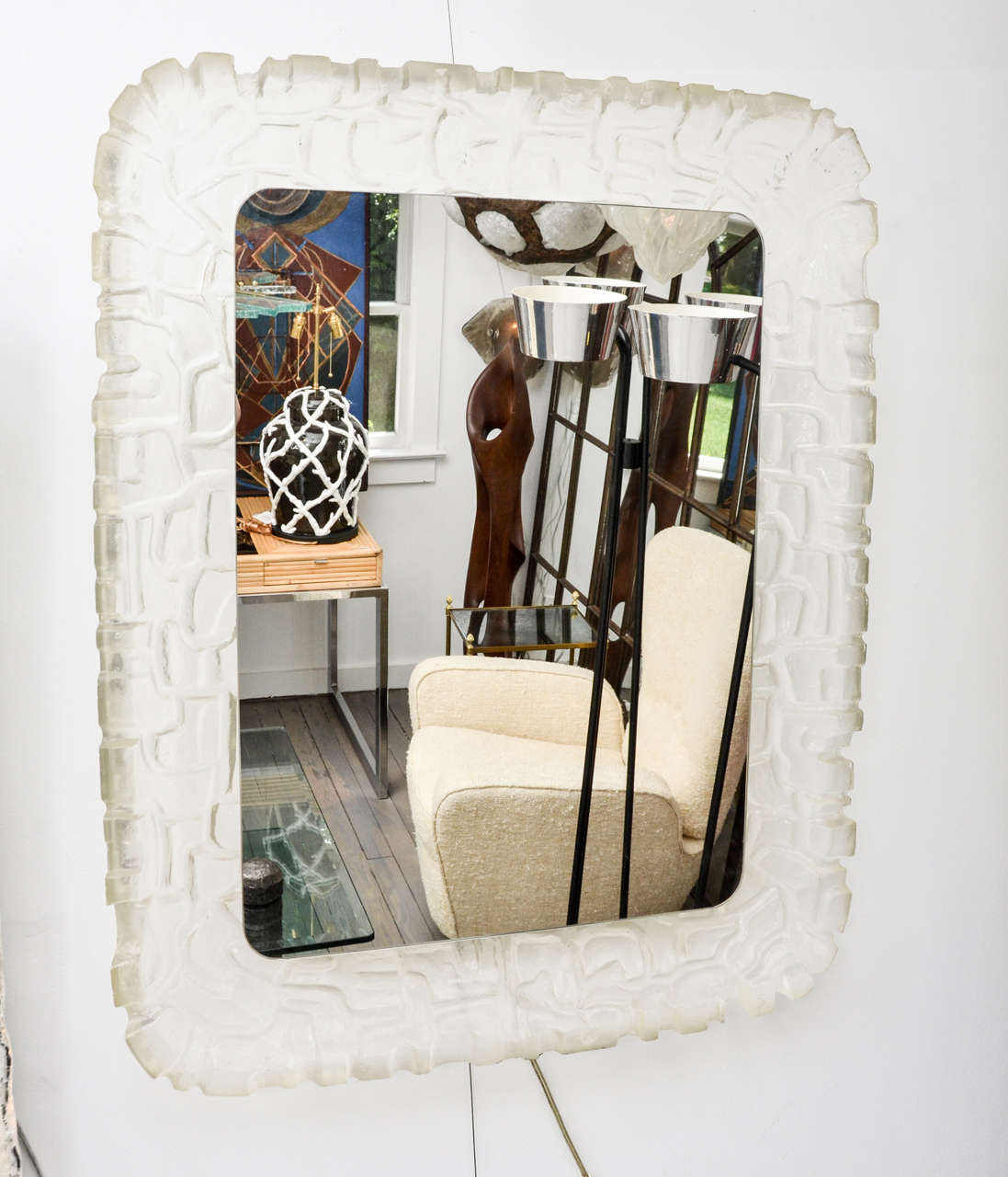Resin Surround Back Lighted Mirror at 1stDibs