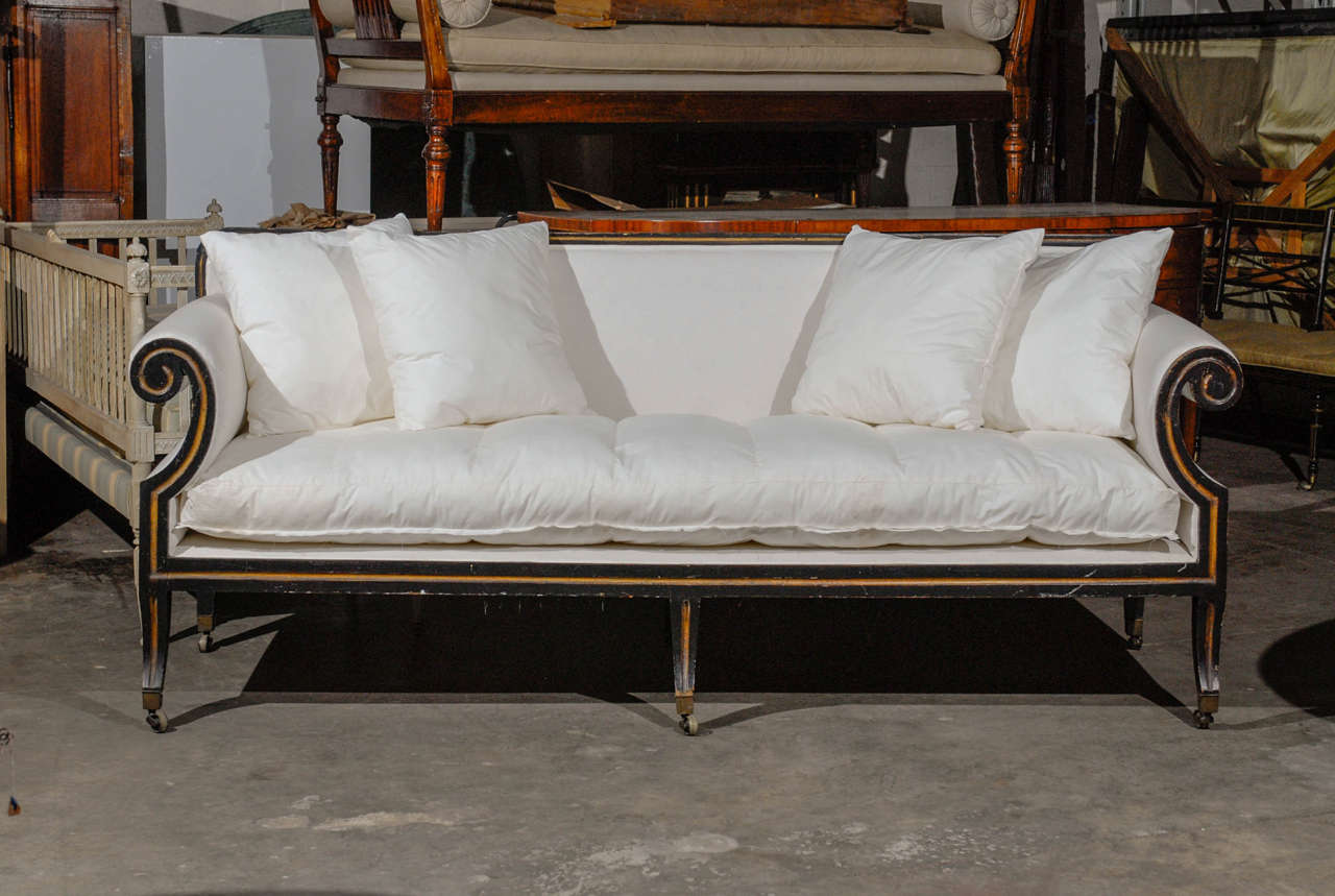 19thC REGENCY SOFA, VERY ELEGANT(SEAT 19.5