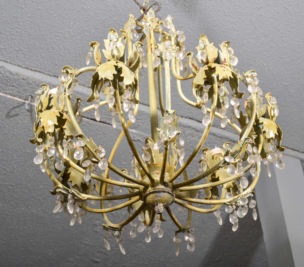 Two Painted Iron Chandeliers For Sale at 1stdibs