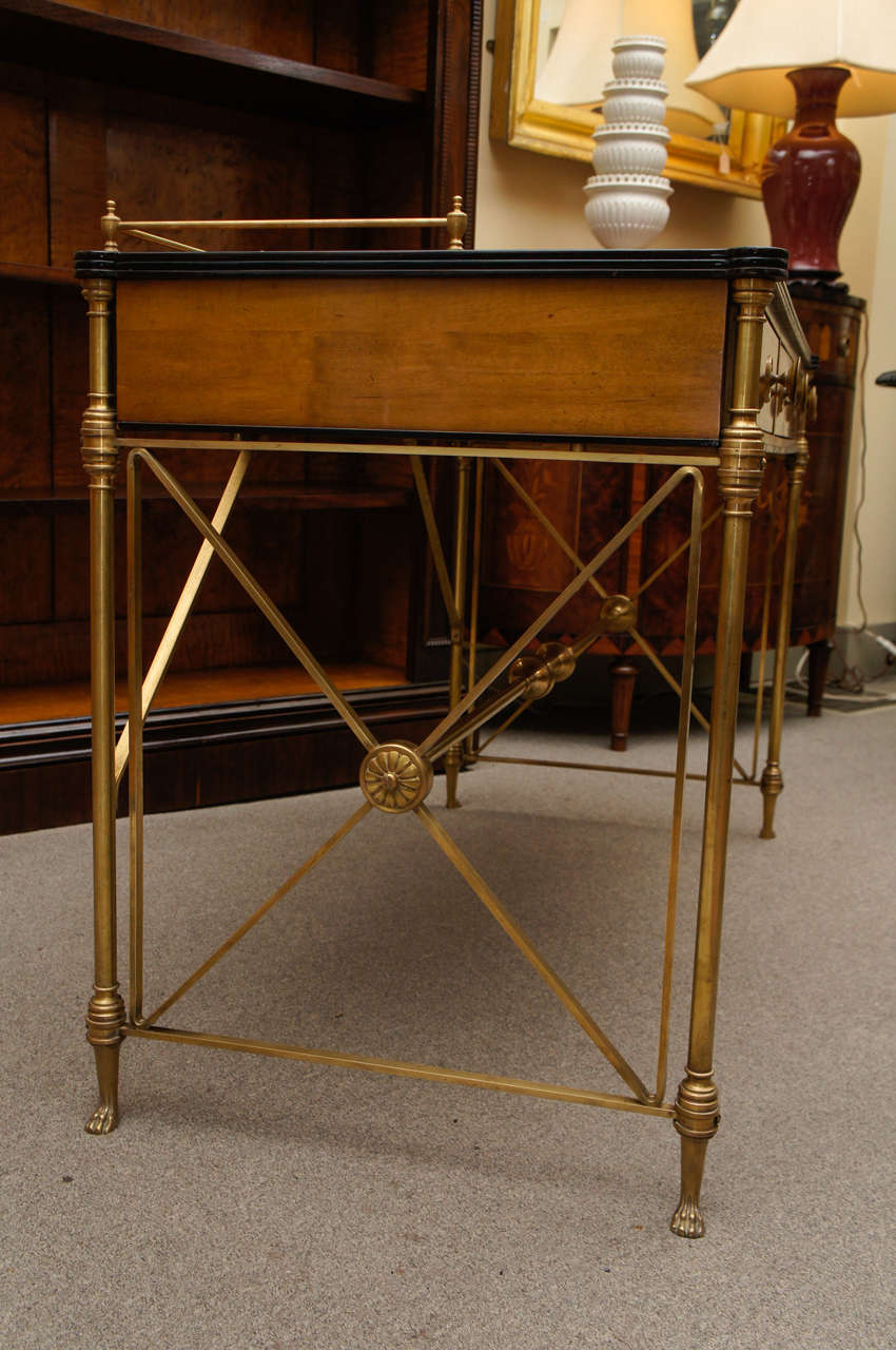 Kittinger rosewood and brass desk 3