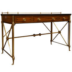 Kittinger rosewood and brass desk