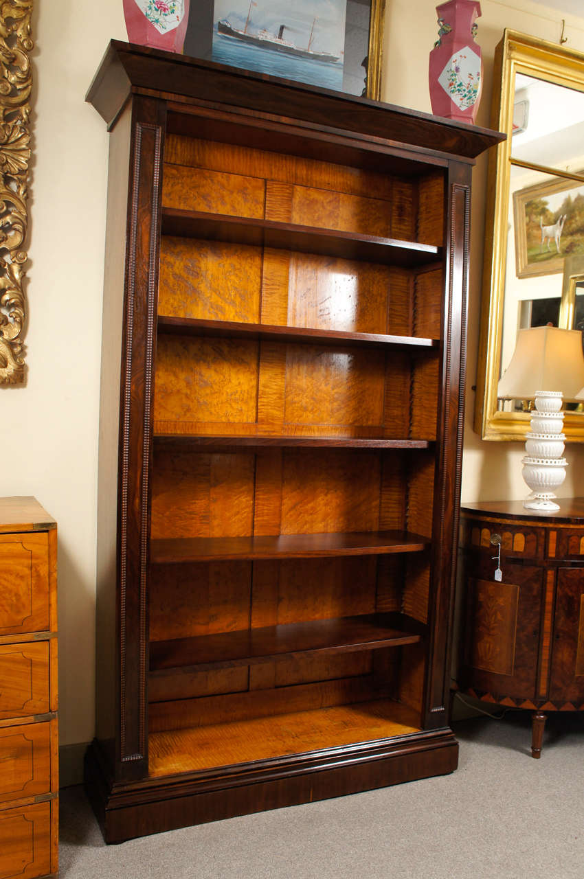 American Rosewood and Tiger Maple Bookcase