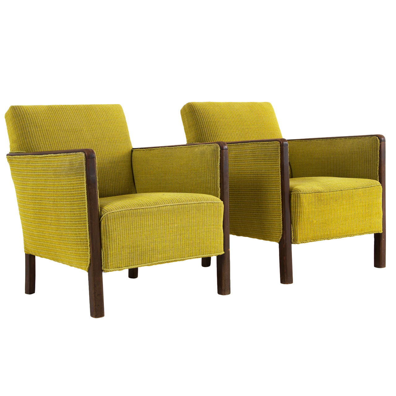 Pair of Modern Danish Easy Chairs, 1950s For Sale at 1stdibs