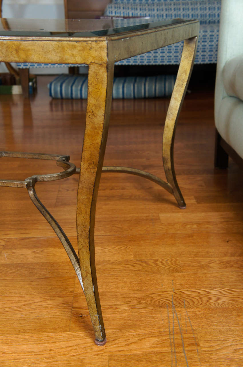Gilded Cocktail Table In Good Condition In Hudson, NY