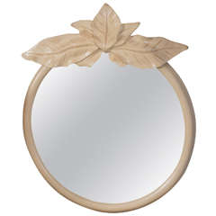 Circular Mirror with a Palm Leaf Motif