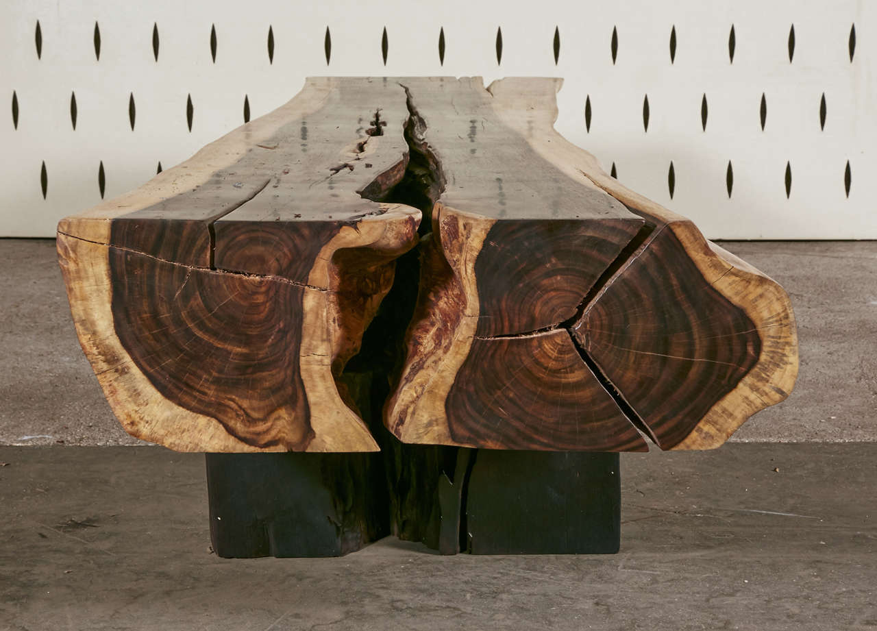 20th Century, Awoura Wood Coffee Table For Sale 1