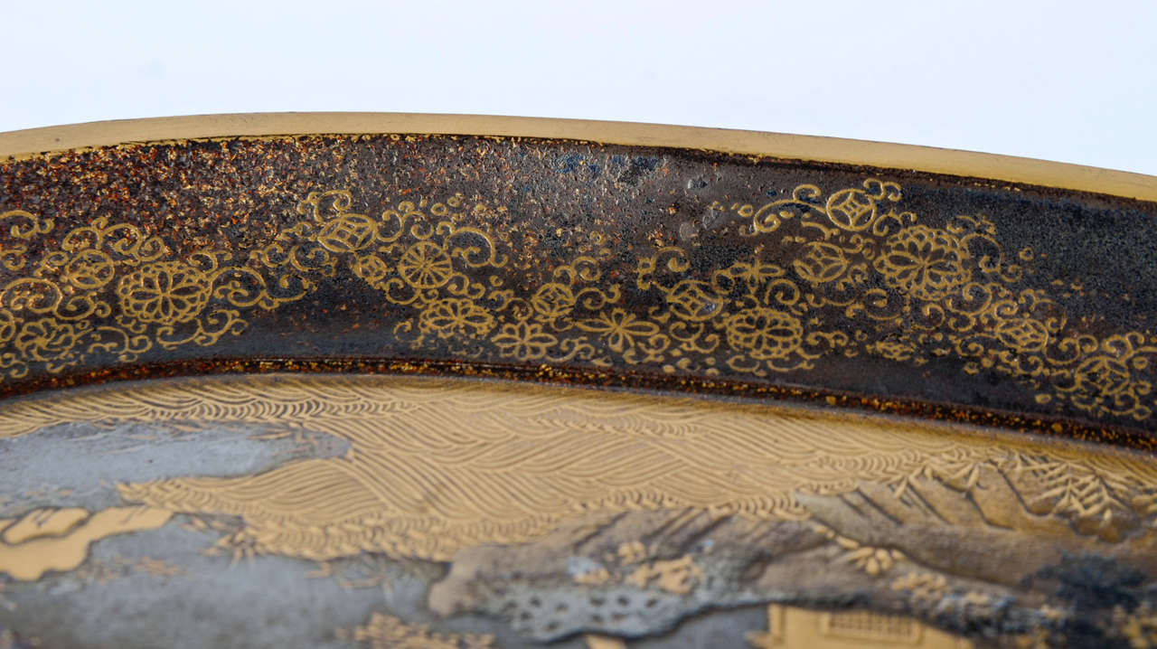 19th Century Small Nashi-Ji Lacquer Tray 2