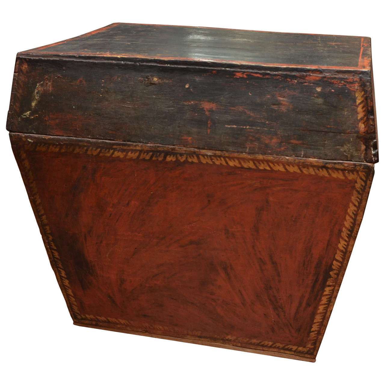 Late 18th Century Burmese Temple Book Storage Trunk in Original Lacquer For Sale