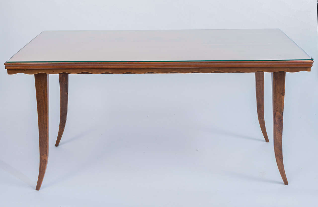 Walnut Dining Table in the Style of Paolo Buffa 2